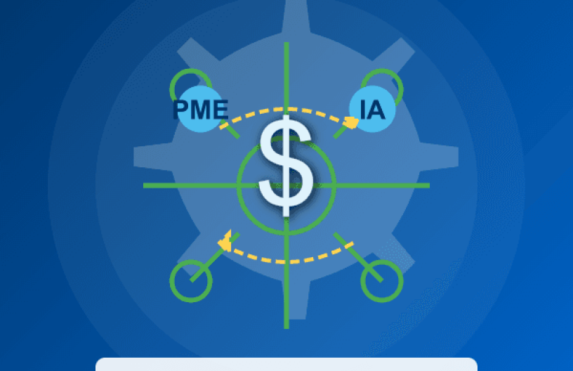 Un titre clair "AUTOMATISATION DES PAIEMENTS" avec le sous-titre "Pour les PME avec l'IA" avec fond bleu