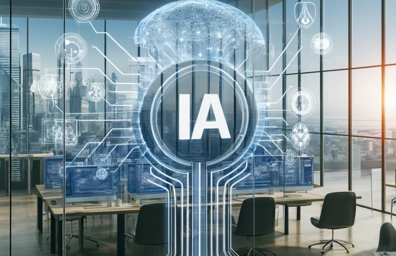 Représentation de l'essor de l'intelligence artificielle en ligne